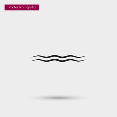 Waves icon. Simple vacation element illustration. Holiday symbol design from summer collection. Can be used in web and mobile.