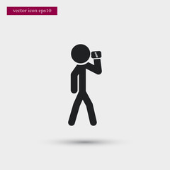 Man drinking beer icon. Simple vacation element illustration. Holiday symbol design from summer collection. Can be used in web and mobile.
