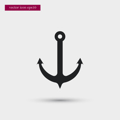 Anchor icon. Simple vacation element illustration. Holiday symbol design from summer collection. Can be used in web and mobile.