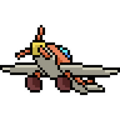 Obraz premium vector pixel art toy plane