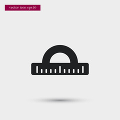 Ruler icon. Simple school element illustration. Vector symbol design from education collection. Can be used in web and mobile.