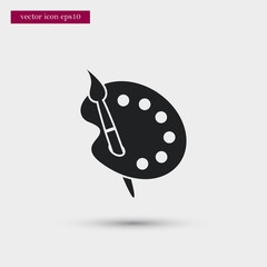 Pallet icon. Simple school element illustration. Paint symbol design from education collection. Can be used in web and mobile.