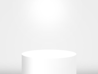 White podium in White room for Background