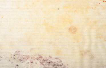 bright texture of the fabric with a spot of mold