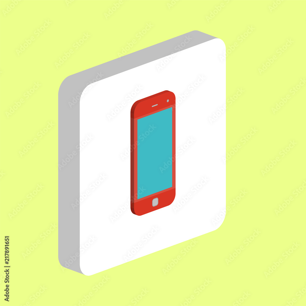 Poster mobile phone simple vector icon. illustration symbol design template for web mobile ui element. perf