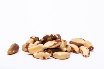 Brazil nuts isolated on a white background