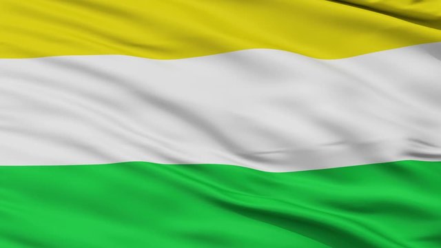 Gamarra  closeup flag, city of Colombia, realistic animation seamless loop - 10 seconds long