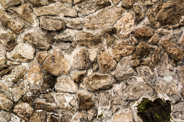 Wall of large stones. Texture
