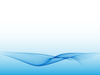 Abstract blue wave on a light background. Design element