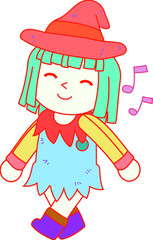 Halloween witch girl