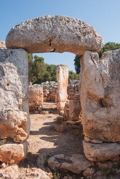 One area of prehistoric monuments of Menorca