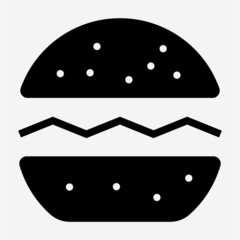 Glyph hamburger pixel perfect vector icon