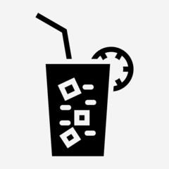 Glyph lemon juice pixel perfect vector icon