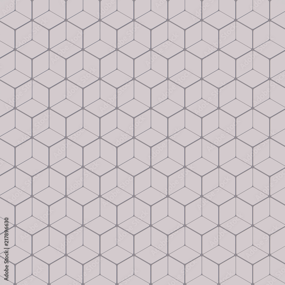 Aufkleber White geometric abstract surface pattern. 3d rendering