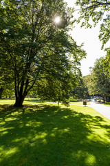 Bastion park in summertime (Bastejkalns). Riga, Latvia