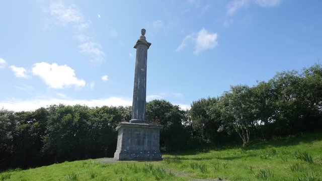Pan up shot of Bridget's well in Ireland