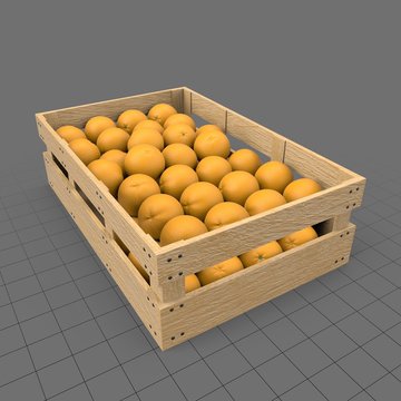 Crate of oranges
