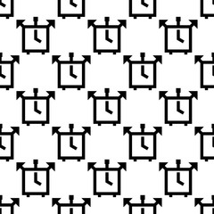 Alarm Clock Icon Seamless Pattern