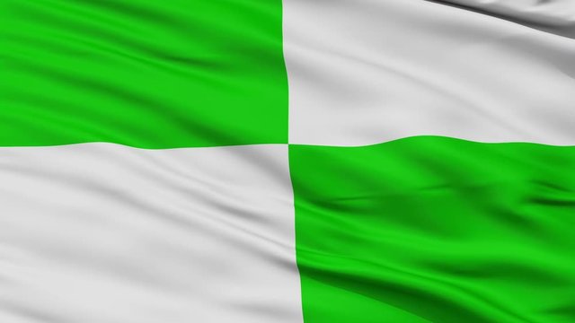 Ocana closeup flag, city of Colombia, realistic animation seamless loop - 10 seconds long