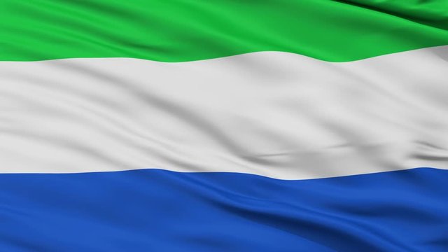 Palmar de Varela closeup flag, city of Colombia, realistic animation seamless loop - 10 seconds long