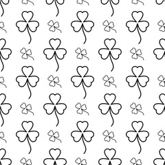 Shamrock Three Leaf Clover Seamless Pattern