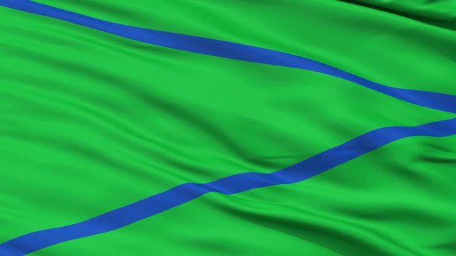 Patia  closeup flag, city of Colombia, realistic animation seamless loop - 10 seconds long