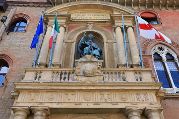 Palazzo Comunale o Palazzo d'Accursio in Emilia Romagna Italia
