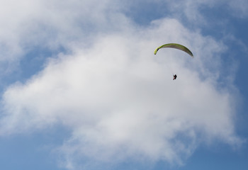 Paragliding in Serra do Larouco, Montalegre, Portugal.