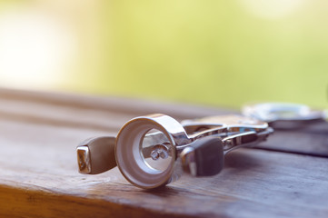 Shiny metal corkscrew