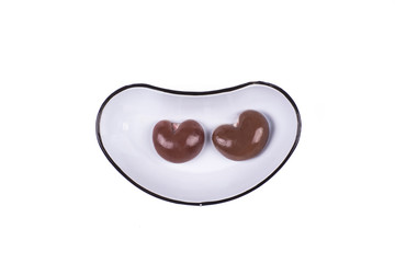 human kidney isolated on white background