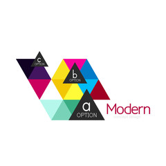 Triangle shape design abstract business logo icon design. Company logotype branding emblem idea