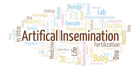 Fototapeta premium Artifical Insemination word cloud.