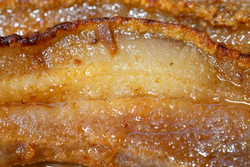 Crispy Pork Belly on wooden chopping board