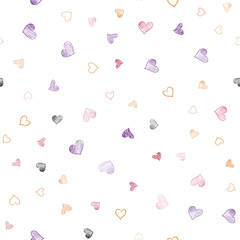 Light Blue, Red vector seamless layout with sweet hearts.