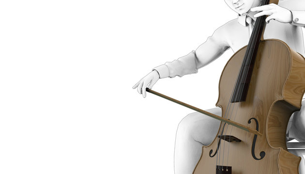 Violoncel Play Drawing Musical instruments 01 / Illustration