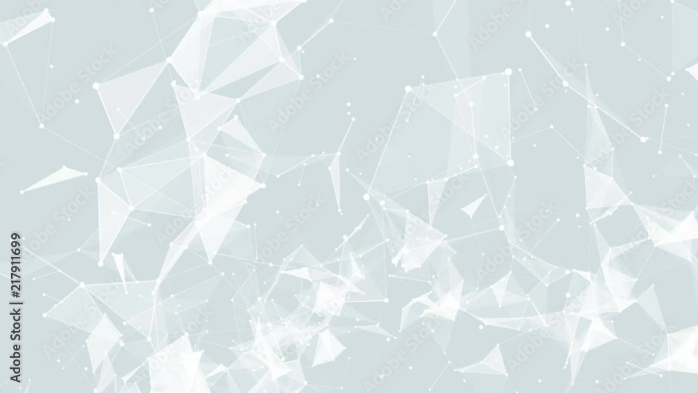 Poster White elements.Plexus abstract network white technology science background loop