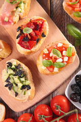 assorted of bruschetta