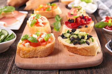 assorted of bruschetta