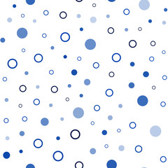 Light BLUE vector seamless template with circles.