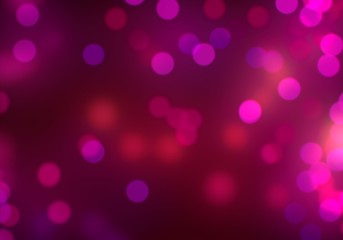 Bright lights defocused on black, dark background.