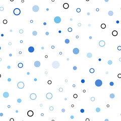 Light BLUE vector seamless backdrop with dots.