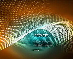 Neon glowing background for landing page