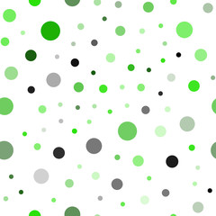 Light Green vector seamless pattern with spheres.