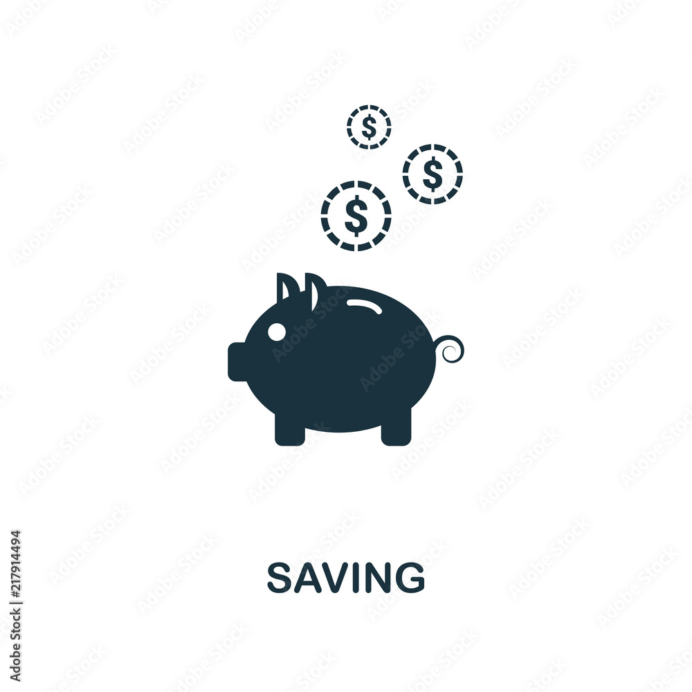 Poster saving icon. line style icon design from personal finance icon collection. ui. pictogram of saving i