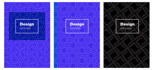 Dark BLUE vector style guide for notepads.