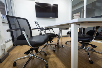 Meeting table and black hairs in meeting room