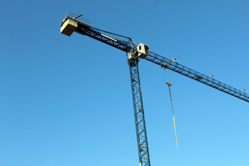 Big crane on construction site