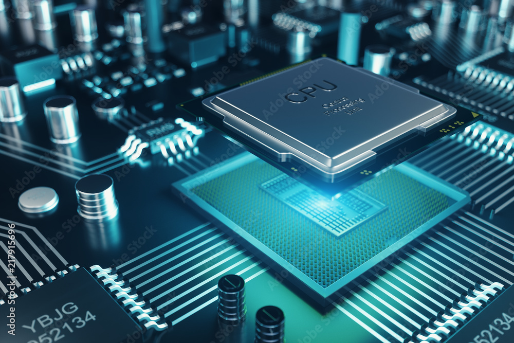 Poster circuit board. technology background. central computer processors cpu concept. motherboard digital c