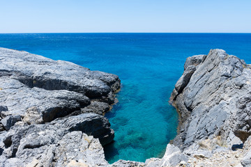 Crete. Sea bay of volcanic origin