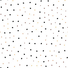 Dark Orange vector seamless pattern with spheres.